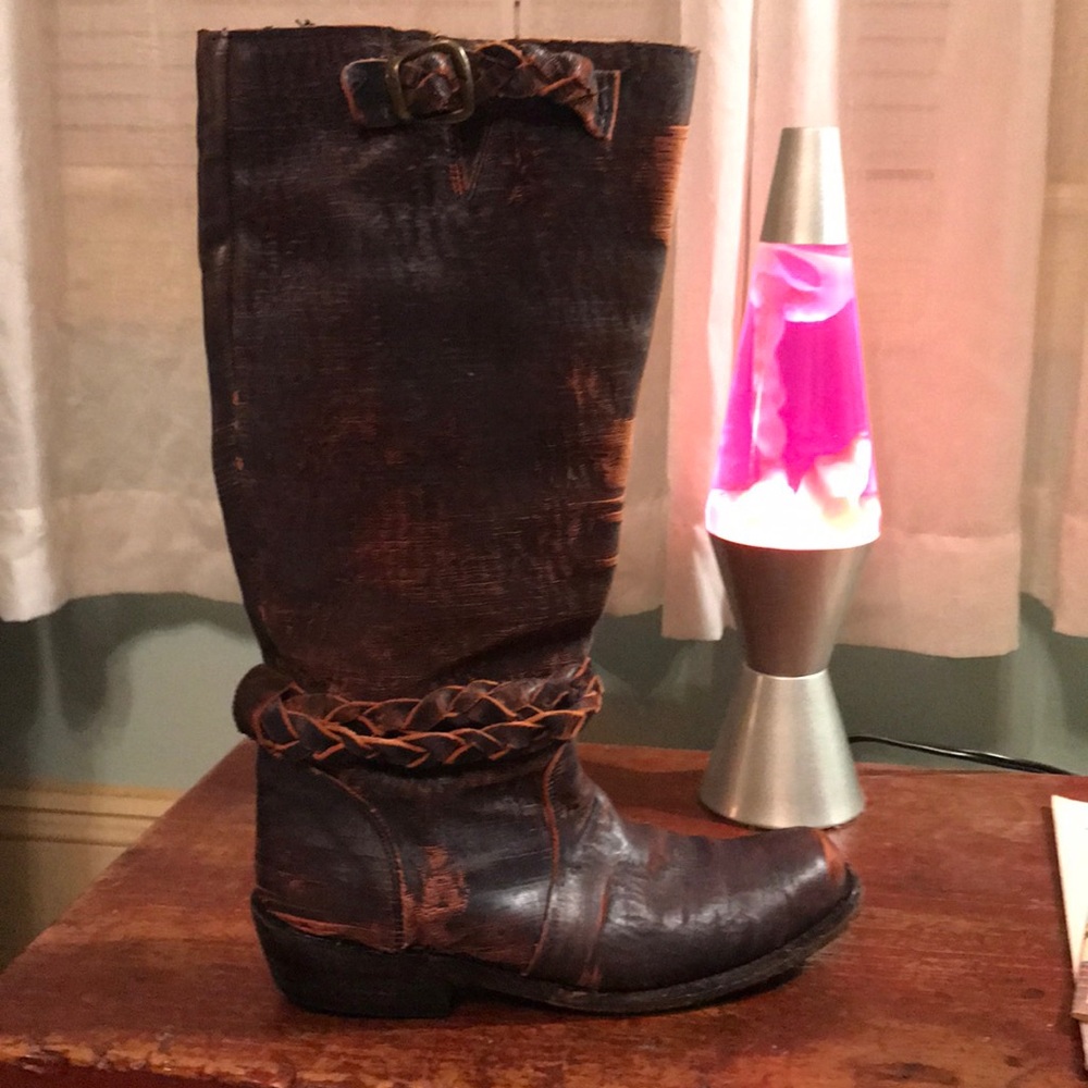 Bed Stu tall tall square toe boot